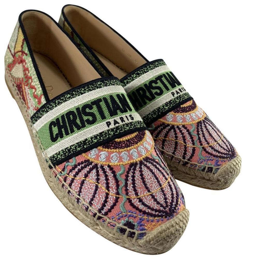 Granville Dior In Lights Classic Logo Print Pink Espadrilles d551